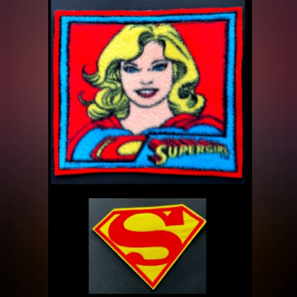 NEW 2 DC SuperGirl Patches/Emblems/Appliqués! Huge 8", Large 5". Iron-On, Sew-On - Picture 9 of 9